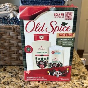 Old Spice Lumbersnack Body Wash & Deodorant Gift Set - Red, White, Green